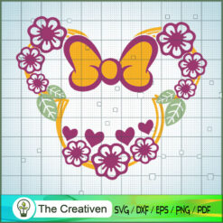 Minnie Flower Color SVG, Mickey And Minnie SVG, Flower SVG, Disney SVG