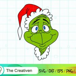 Grinch Face SVG , Grinch Decor SVG , Grinch Christmas SVG