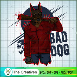Bad Dog Doberman SVG , Fight Club. Hand Punch SVG , Doberman SVG