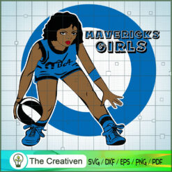 Mavericks Girl NBA Champion SVG, NBA Girl, Afro Woman SVG, Black Woman SVG