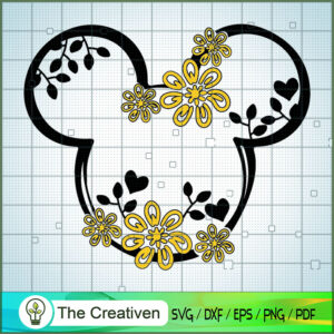 Mickey Yellow Flower SVG, Mickey And Minnie SVG, Flower SVG, Disney SVG ...