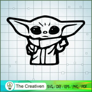 Baby Yoda Gift SVG, Star Wars SVG, The Mandalorian SVG, Grogu SVG ...