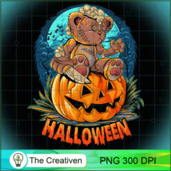 Devil Teddy Bear Pumpkin Halloween PNG, Pumpkin Halloween PNG, Horror PNG