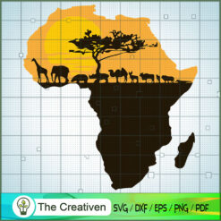Africa Animals In Head Black Woman SVG, Africa Woman SVG, Black Woman SVG