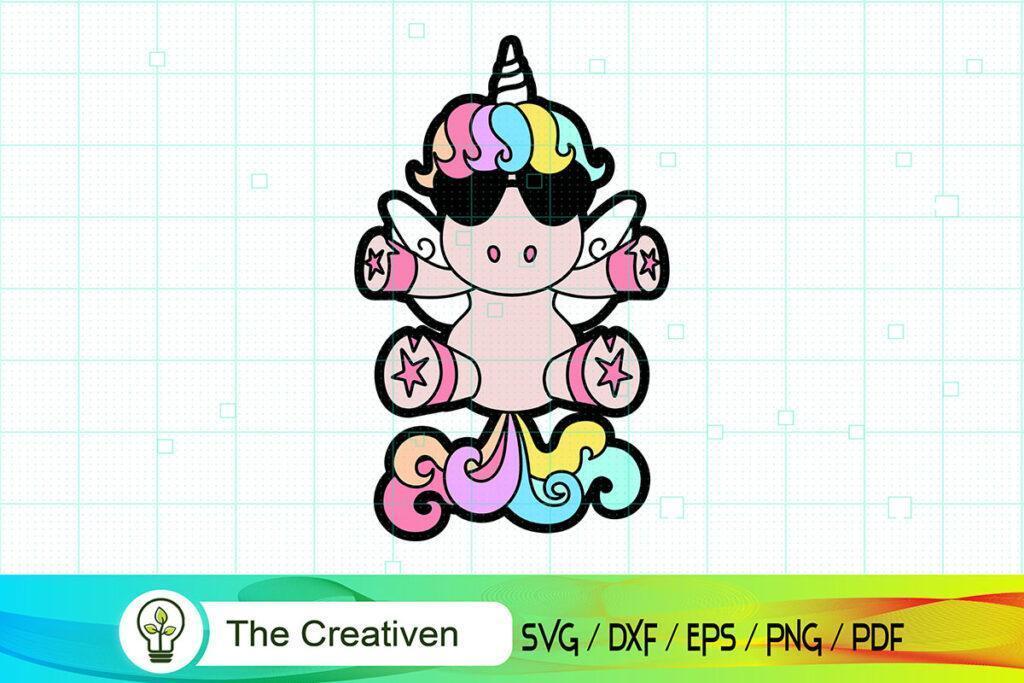 Cute Unicorn SVG, Cute Unicorn Digital File, Unicorn SVG - Premium ...