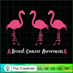 Breast Cancer Awareness Flamingo Hope SVG, Cancer Awareness SVG , Ribbon SVG , Lung Cancer Awareness SVG
