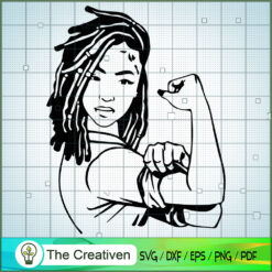Strong Dreadlock Woman SVG, Africa Woman SVG, Black Woman SVG