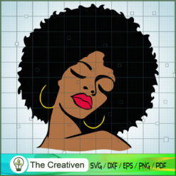 Beautiful Face Of Afro Woman SVG, Africa Woman SVG, Black Woman SVG
