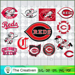Cincinnati Reds SVG PNG EPS DXF – Baseball Lovers Cricut Cameo File Silhouette Art , Baseball SVG , MLB SVG