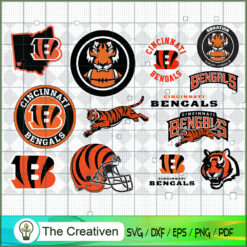 Cincinnati Bengals Bundle SVG, Football Svg Bundle SVG , NFL Team SVG , Sport SVG