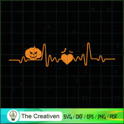 Halloween Heartbeat and Bat  SVG, Halloween Heartbeat SVG, Halloween SVG