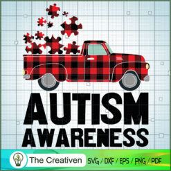 Autism Awareness Truck Puzzle SVG, Autism Awareness SVG, Puzzle Piece SVG
