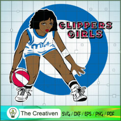 Clippers Girl NBA Champions SVG, NBA Girl, Afro Woman SVG, Black Woman SVG