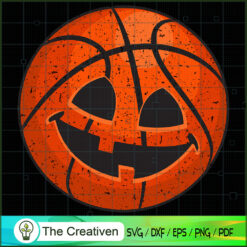 Basketball Pumpkin Vintage Halloween SVG , Happy Halloween SVG , Halloween SVG