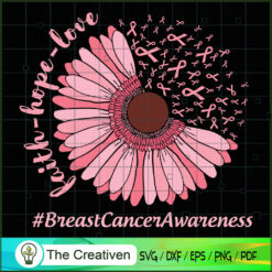 Breast Cancer Awareness Pink Flower SVG, Cancer Awareness SVG , Ribbon SVG , Lung Cancer Awareness SVG
