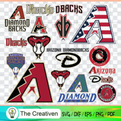 Arizona Diamondbacks Logo Bundle, Major League Baseball SVG Bundle, USA Baseball SVG