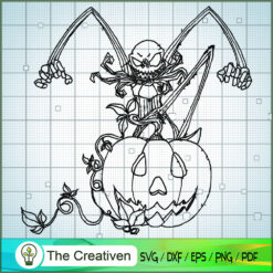 Pumpkin and Jack Skellington SVG, Nightmare SVG, Halloween SVG