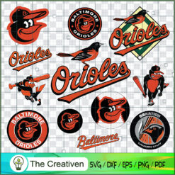 Baltimore Orioles Logo Bundle, Major League Baseball SVG Bundle, USA Baseball SVG
