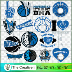Dallas Mavericks Logo Bundle, Major League Baseball SVG Bundle, USA Baseball SVG