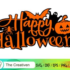 Happy Halloween Sticker SVG, Happy Halloween Digital File, Halloween SVG