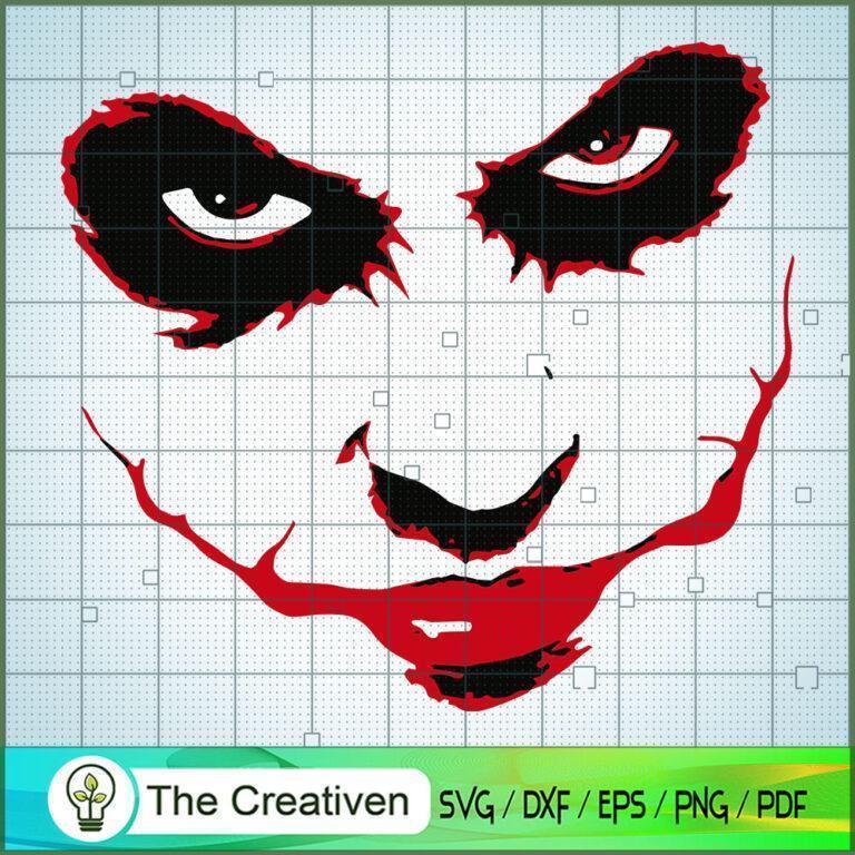 Scary Joker Face SVG, Joker And Harley Quinn SVG, Suicide Squad SVG ...