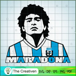 Maradona Legend Head SVG, Diego Maradona SVG, Soccer Argentina SVG
