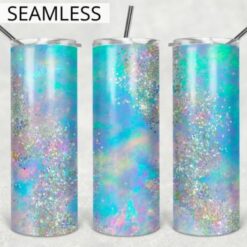 Opal Glitter Sublimation Tumbler Design