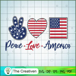 Peace Love America SVG, America SVG, Love Peace SVG
