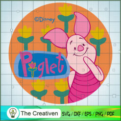 Piglet Circle Disney SVG, Winnie The Pooh SVG, Disney Cartoon SVG