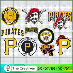 Pittsburgh Pirates SVG PNG EPS DXF – Baseball Lovers Cricut Cameo File Silhouette Art , Baseball SVG , MLB SVG