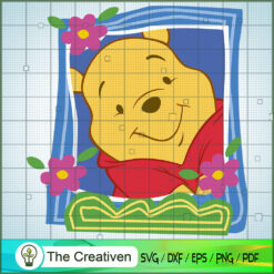 Pooh Smile Flower SVG, Winnie The Pooh SVG, Disney Cartoon SVG