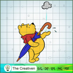 Pooh In The Rain SVG, Winnie The Pooh SVG, Disney Cartoon SVG