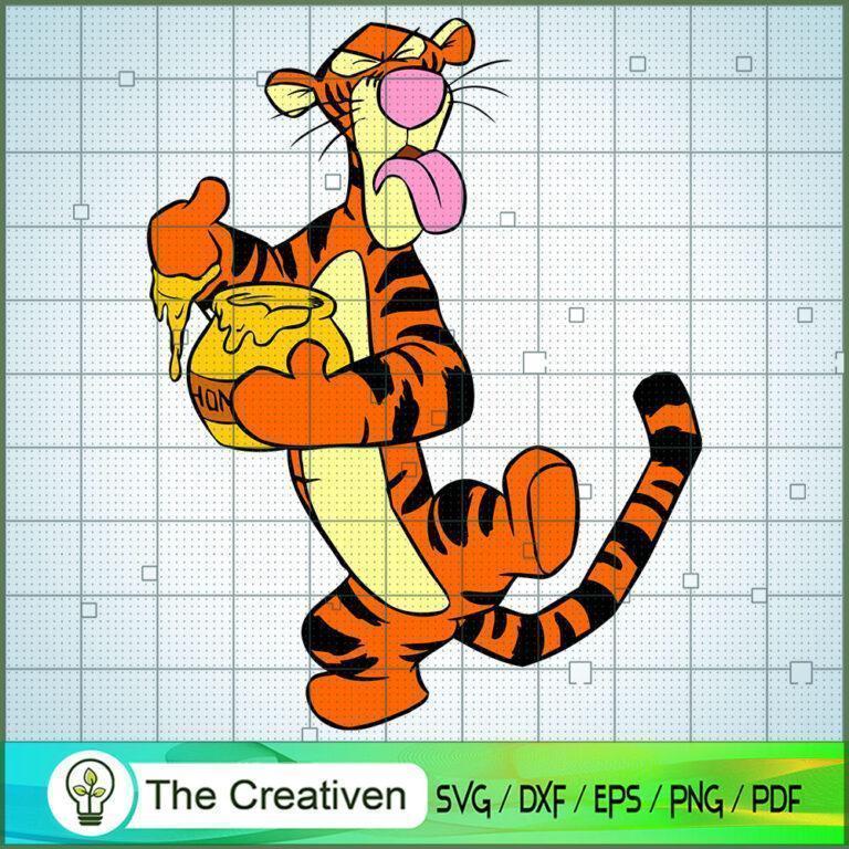 Tigger Eat Honey SVG, Winnie The Pooh SVG, Disney Cartoon SVG - Premium ...