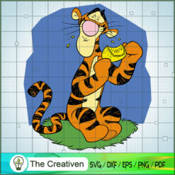 Tigger Eat Clean Background SVG, Winnie The Pooh SVG, Disney Cartoon SVG