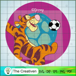 Tigger Play Soccer Fun SVG, Winnie The Pooh SVG, Disney Cartoon SVG