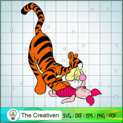Tigger Play With Piglet SVG, Winnie The Pooh SVG, Disney Cartoon SVG