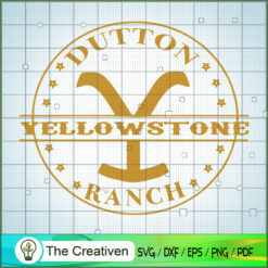 Circle Logo Yellowstone SVG, Yellowstone SVG, Cowboy SVG