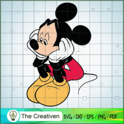 Mickey Mouse Sad SVG, Disney Characters SVG, Disney Movie SVG, Cartoon SVG