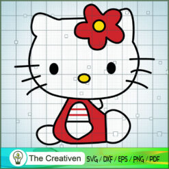 Baby Kitty Cat SVG, Kitty Cat SVG, Hello Kitty Cartoon SVG