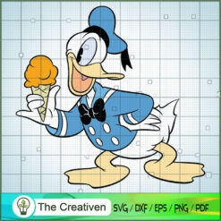 Donald Duck Ice Cream SVG, Disney Characters SVG, Disney Movie SVG, Cartoon SVG