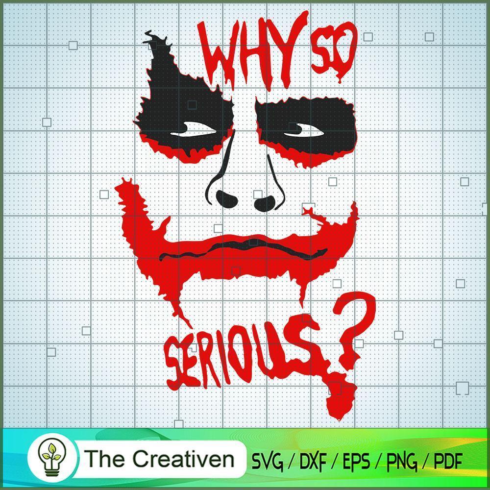 Why So Serious Green Eyes SVG, Joker And Harley Quinn SVG, Suicide Squad SV...