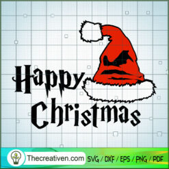 Happy Christmas Hat SVG, Hogwarts SVG, Harry Potter SVG
