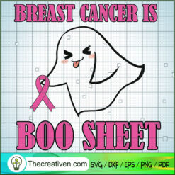 Halloween Breast Cancer is Boo Sheet SVG, Horror SVG, Halloween SVG, Scary SVG