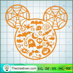 Halloween Mickey Head SVG, Disney Halloween SVG, Mickey And Minnie SVG
