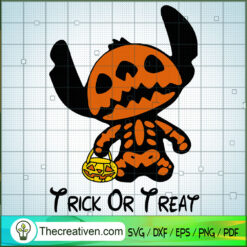 Stitch Trick or Treat SVG, Scary SVG, Halloween SVG