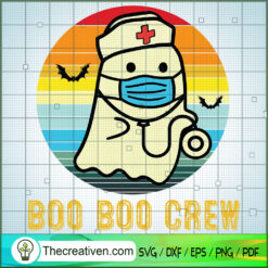 Boo Boo Crew Nurse Halloween RN Ghost SVG, Horror SVG, Halloween SVG, Scary SVG
