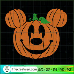 Mickey Smile Pumpkin Halloween SVG, Mickey SVG, Halloween SVG
