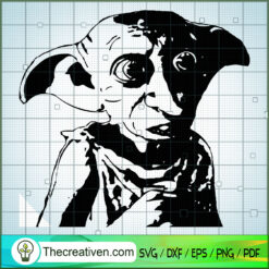 Dobby Black Shadow Face SVG, Hogwarts SVG, Harry Potter SVG