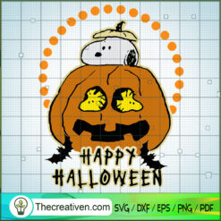 Happy Halloween Snoopy Inside Pumpkin SVG, Snoopy SVG, Halloween SVG