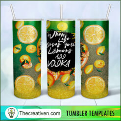 20oz Skinny Tumbler Lemons Summer, 20oz Skinny Straight, Full Tumbler Wrap, PNG Digital File